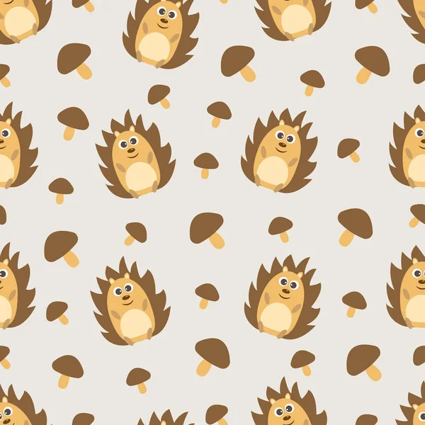 Vector seamless pattern on the theme of animals and nature. — Stock Vector