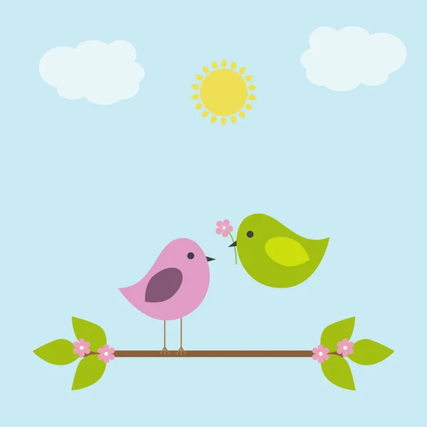 Doğa teması nda vektör tebrik kartı.