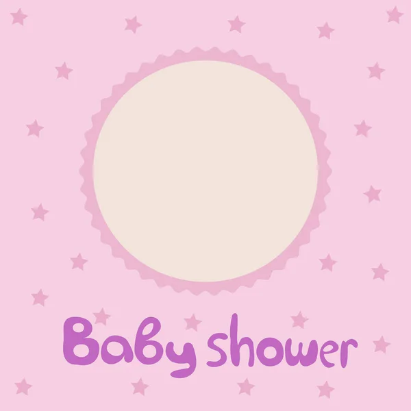 Vektor gratulationskort på temat för baby shower. — Stock vektor