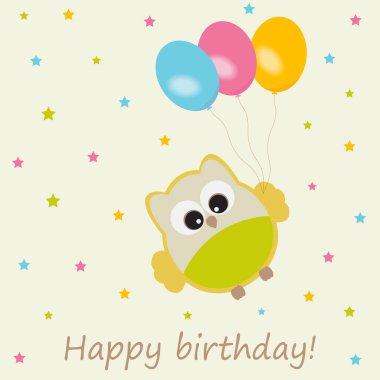 Şenlikli bir tema üzerinde vektör tebrik kartı.