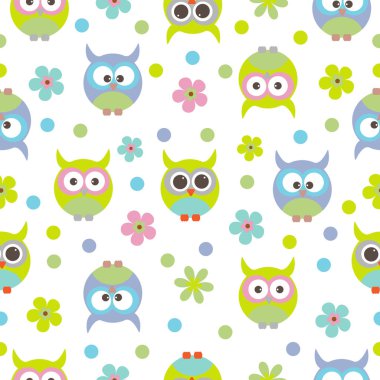 Kuşların teması nda vektör dikişsiz desen.