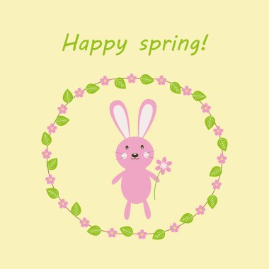 Vektör kartı bahar.