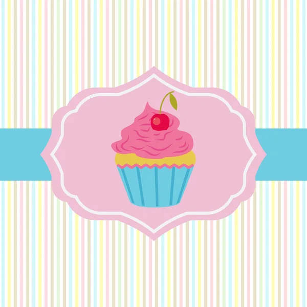 Vector card with cake shop topic. — Stock Vector