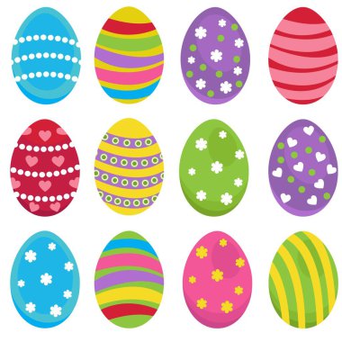 Paskalya yumurtalarının vektör kümesi