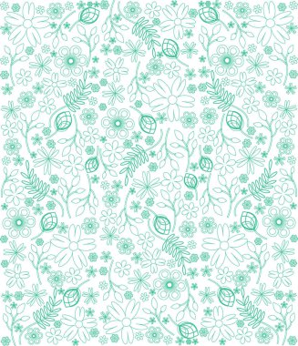 Çiçek, tomurcuk, dal, farklı şekillerde yaprakları çiçek vektör doku