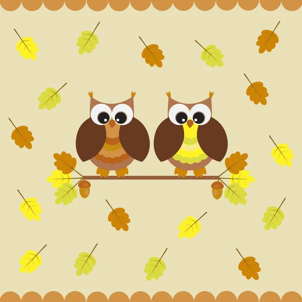 Vector card with autumn theme.