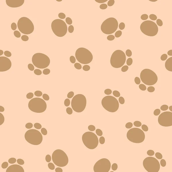 Vector seamless texture of the tracks paw — Stock Vector