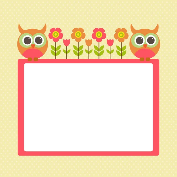 Векторні весняні вітальні листівки, рамка на тему дітей . — стоковий вектор