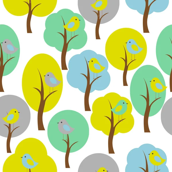 Vector seamless pattern on the theme of nature. — Stock Vector