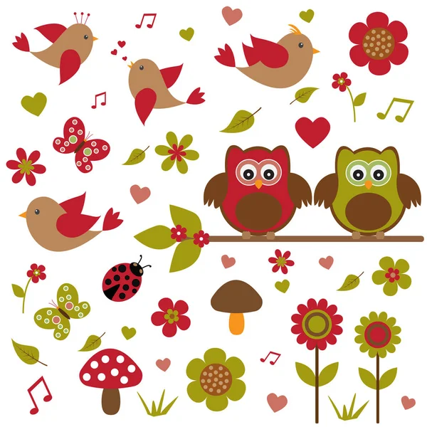 Yaz teması için vektör seti.