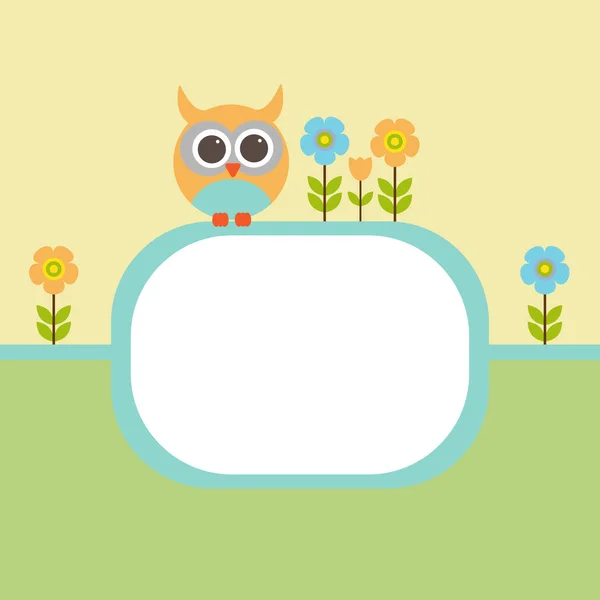 Vector spring greeting card, frame on the topic of children. — Stock Vector