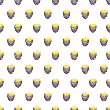 Tarzı Khokhloma böğürtlen Vektör dikişsiz doku