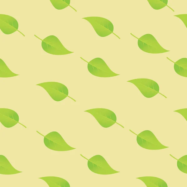 Sömlös vektor textur med gröna blad — Stock vektor