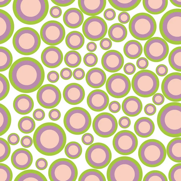 Bezproblémové abstraktní textury s kruhy různých velikostí a barev — Stockový vektor