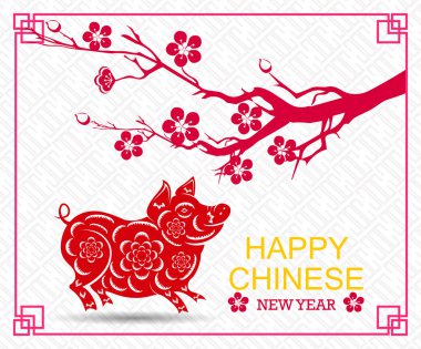 Mutlu çene yeni yıl 2019 yıl domuz. Ay yeni yıl