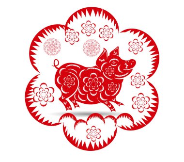 Mutlu çene yeni yıl 2019 yıl domuz. Ay yeni yıl