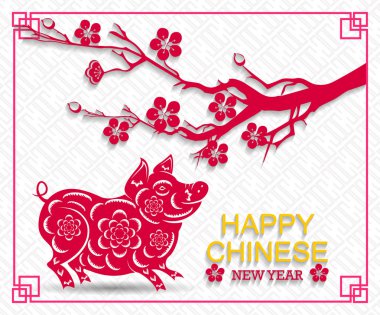 Mutlu çene yeni yıl 2019 yıl domuz. Ay yeni yıl