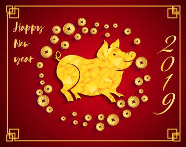 Mutlu çene yeni yıl 2019 yıl domuz. Ay yeni yıl