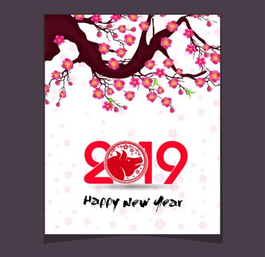 Mutlu çene yeni yıl 2019 yıl domuz. Ay yeni yıl