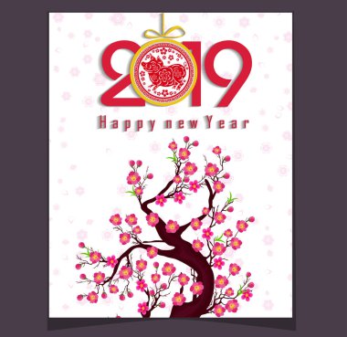 Mutlu çene yeni yıl 2019 yıl domuz. Ay yeni yıl