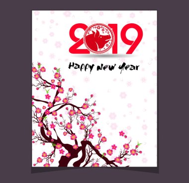 Mutlu çene yeni yıl 2019 yıl domuz. Ay yeni yıl