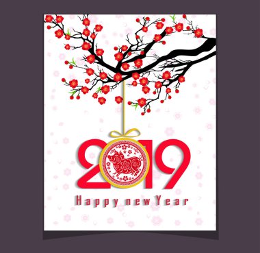 Mutlu çene yeni yıl 2019 yıl domuz. Ay yeni yıl