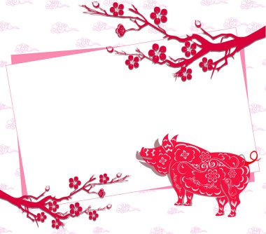 Mutlu çene yeni yıl 2019 yıl domuz. Ay yeni yıl