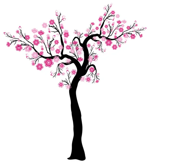 Fleur Cerisier Vecteur Pour Nouvel Chinois Festival Automne — Image vectorielle