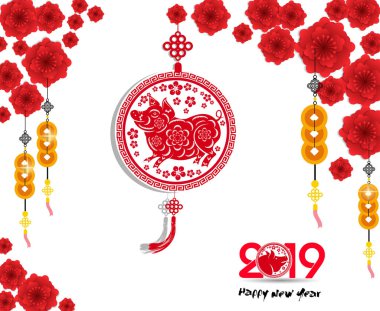 Mutlu çene yeni yıl 2019 yıl domuz. Ay yeni yıl