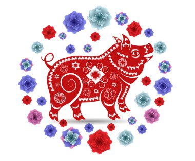 Mutlu çene yeni yıl 2019 yıl domuz. Ay yeni yıl