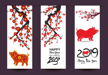 Mutlu çene yeni yıl 2019 yıl domuz. Ay yeni yıl