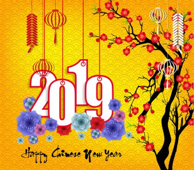 Mutlu çene yeni yıl 2019 yıl domuz. Ay yeni yıl