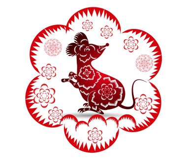 Mutlu Yeni Çin Yılı farenin Rat yıl 2020 yıl