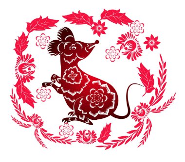 Mutlu Yeni Çin Yılı farenin Rat yıl 2020 yıl