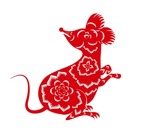 Happy New Chinese Year 2020 Year Rat Year Mouse — Stock Vector