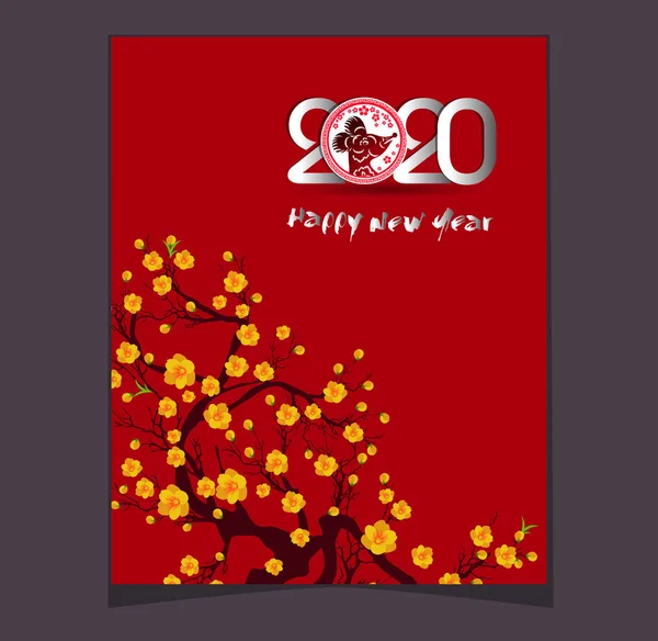 Mutlu Yeni Çin Yılı farenin Rat yıl 2020 yıl