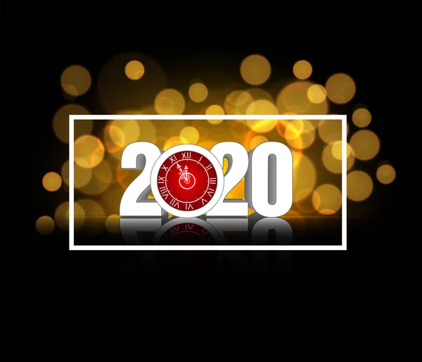 Feliz Año Nuevo 2020 Inscripción Saludo Letras — Archivo Imágenes Vectoriales