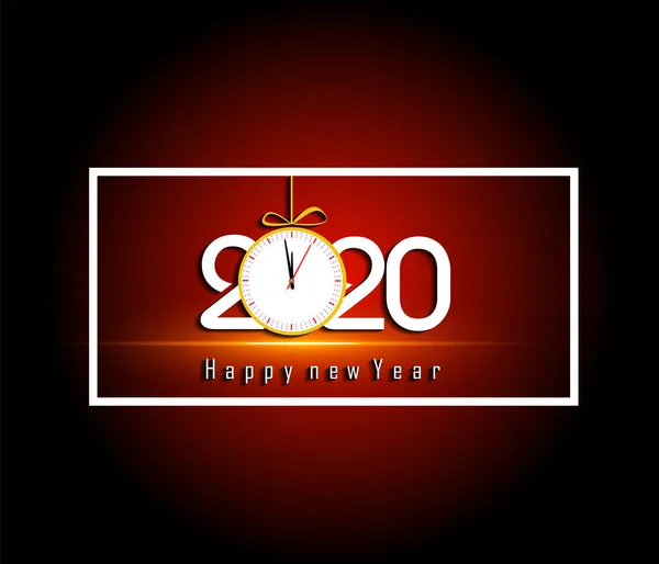 Feliz Año Nuevo 2020 Inscripción Saludo Letras — Archivo Imágenes Vectoriales