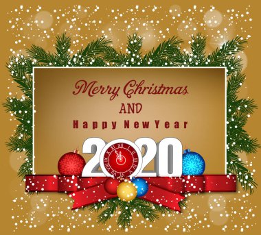 Mutlu Christmast Ve Mutlu Yeni Yıl 2020