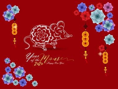 Happy New Chinese Year 2020 Yıl Rat 