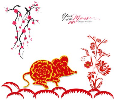 Happy New Chinese Year 2020 Yıl Rat 