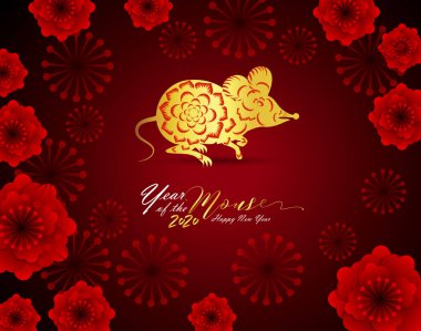Happy New Chinese Year 2020 Yıl Rat 