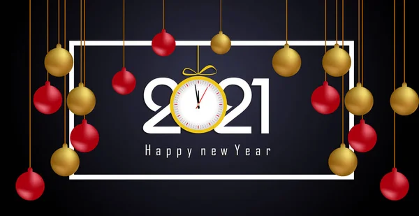 2021年新年快乐 — 图库矢量图片