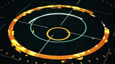 4k Ayrıntılı Radyal Uyarı Ekranı HUD dönen grafikleriName