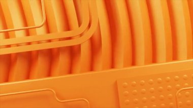 Basit geometrik şekillerden oluşan 4k Soyut 3d oluşturma arkaplanı