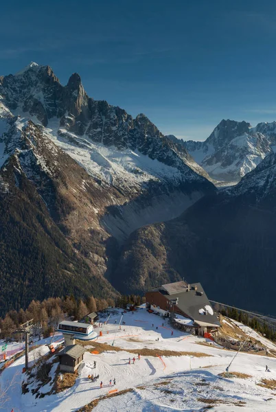 Fransa 'daki Kayak Resort' un hava görüntüsü