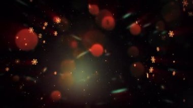 Soyut bulanık Noel ışıkları 4K 'da donuk arkaplan ile bohçalanır