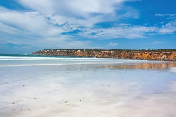 Prachtig leeg strand in Port Lincoln Australië Stockfoto