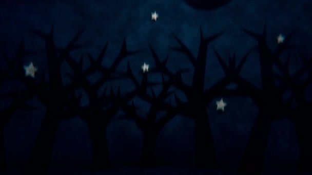 Halloween tło animacja ze szczęśliwym tekstem halloween — Wideo stockowe