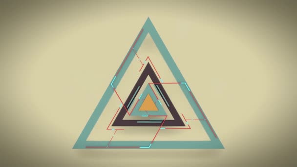 4kアブストラクト単純な幾何学的形状で作られた3Dレンダリングの背景 — ストック動画